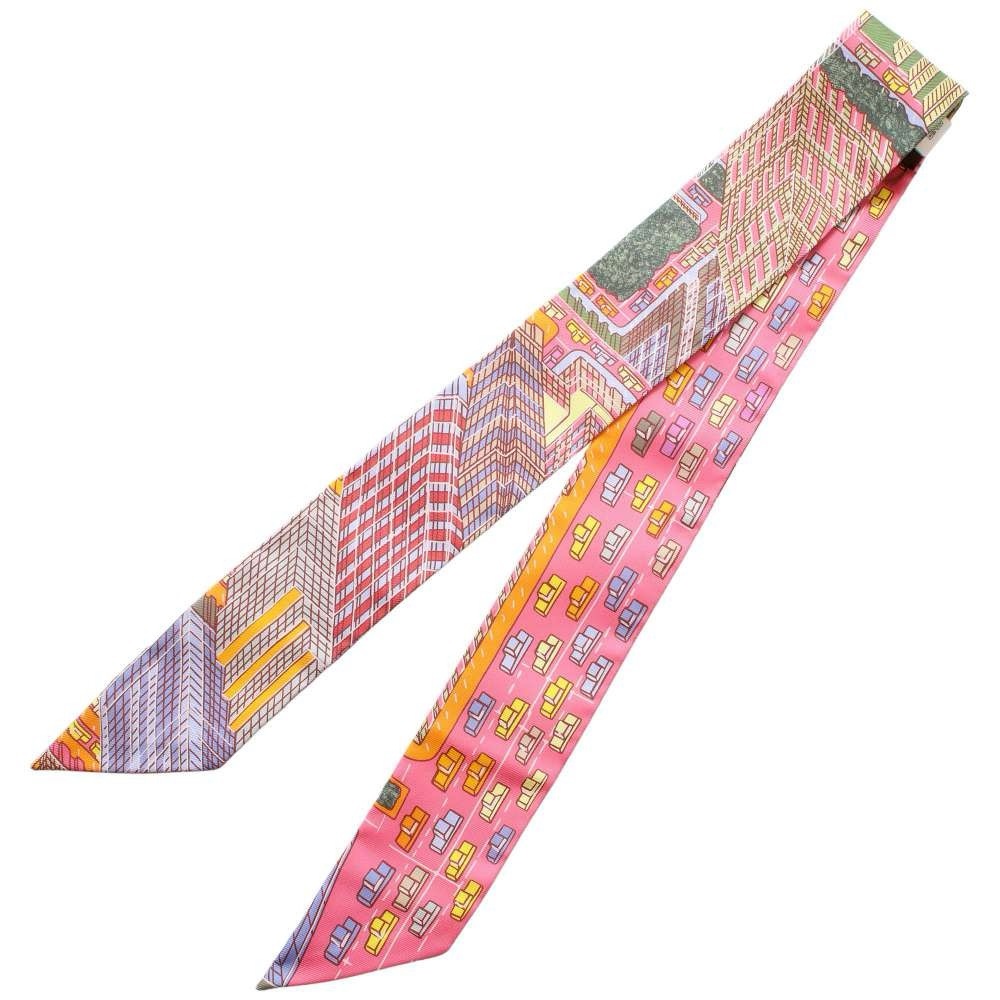 HERMES Scarf Twilly Pantin City Pink